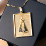 Pingente Medalha Nossa Senhora Aparecida Em Ouro Amarelo