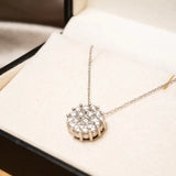 Colar Ponto De Luz Em Ouro Branco Cravejado Com Diamantes