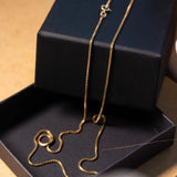 Cordão Veneziana Grossa Em Ouro Amarelo 50 Centímetros