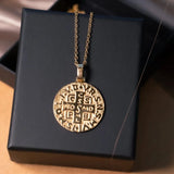 Pingente Medalha De São Bento Grande Em Ouro Amarelo