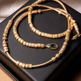 Colar Hstern Miçangas Em Ouro Amarelo Original