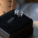 Brincos Borboleta Em Ouro Branco Com Diamantes