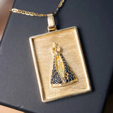 Pingente Medalha Nossa Senhora Aparecida Em Ouro Amarelo