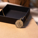 Pingente Medalha São Bento Em Ouro Amarelo