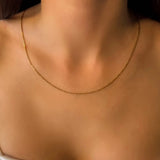 Cordão Veneziana Grossa Em Ouro Amarelo 50 Centímetros