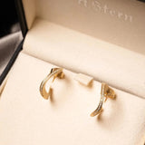 Brincos Meia Argola Hstern Assinaturas Menor Ouro Amarelo