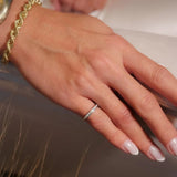 Anel Meia Aliança Vivara Em Ouro Branco Com Diamantes De 01