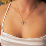 Pingente Espírito Santo Em Ouro Amarelo Com Diamantes