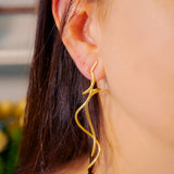 Brincos Hstern Em Ouro Amarelo Zephyr Grande