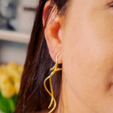 Brincos Hstern Em Ouro Amarelo Zephyr Grande