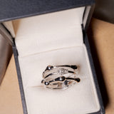 Anel Hstern Coleção Drops Em Ouro Branco Com Diamantes