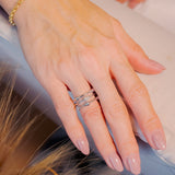 Anel Hstern Coleção Drops Em Ouro Branco Com Diamantes