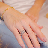 Anel Hstern Coleção Drops Em Ouro Branco Com Diamantes