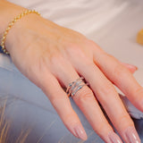 Anel Hstern Coleção Drops Em Ouro Branco Com Diamantes