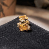 Brincos Flora em Ouro Amarelo com Citrinos e Diamantes