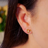 Brincos Lacinho Em Ouro Amarelo Com Diamante