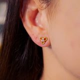 Brincos Lacinho Em Ouro Amarelo Com Diamante