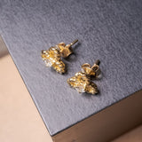 Brincos Lacinho Em Ouro Amarelo Com Diamante