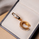 Brincos Argola Argolinha em Ouro Rosê com Diamantes