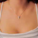 Colar Veneziana Vivara Lumi Pearl em Ouro Branco, Diamante e Pérola