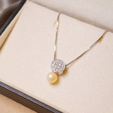 Colar Veneziana Vivara Lumi Pearl em Ouro Branco, Diamante e Pérola