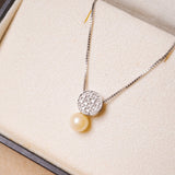 Colar Veneziana Vivara Lumi Pearl em Ouro Branco, Diamante e Pérola