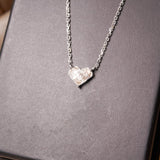 Colar Cartier Coração em Ouro Branco com Diamantes