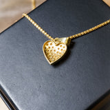 Pingente Coração em Ouro Amarelo e Diamantes