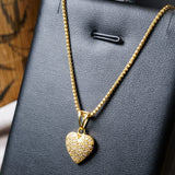 Pingente Coração em Ouro Amarelo e Diamantes