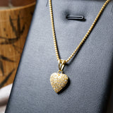 Pingente Coração em Ouro Amarelo e Diamantes