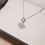 Pingente Coração em Ouro Branco