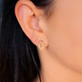 Brincos Drops Gota em Ouro Amarelo e Diamantes