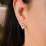 Brincos Drops Gota em Ouro Amarelo e Diamantes