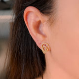 Brincos Drops Gota em Ouro Amarelo e Diamantes