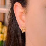 Brincos Drops Gota em Ouro Amarelo e Diamantes