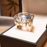 Anel Hstern Moonlight G em Ouro Nobre Cristal de Rocha