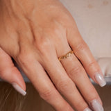 Anel Moderno de Ouro Amarelo