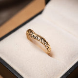 Anel Moderno de Ouro Amarelo