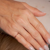 Anel Meia Aliança Em Ouro Amarelo Cravejado Com 09 Rubelitas Naturais