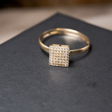 Anel Chuveiro em Ouro Amarelo e Safiras 01 Ponto