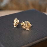 Brincos Coração Pequeno em Ouro Amarelo