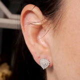 Brincos Vivara Classic Corações em Ouro Branco