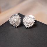 Brincos Vivara Classic Corações em Ouro Branco