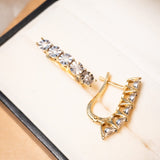 Brincos Argola Em Ouro Amarelo E Branco Com Diamantes