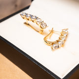 Brincos Argola Em Ouro Amarelo E Branco Com Diamantes