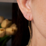 Brincos Hstern Em Ouro Amarelo Mycollection Longos