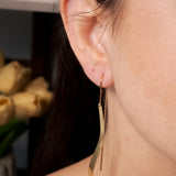 Brincos Hstern Em Ouro Amarelo Mycollection Longos