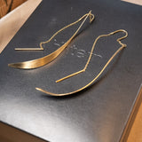 Brincos Hstern Em Ouro Amarelo Mycollection Longos