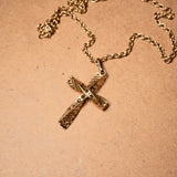 Pingente Cruz em Ouro Amarelo Médio