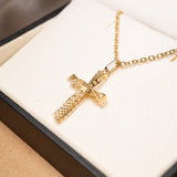 Pingente Cruz em Ouro Amarelo Médio